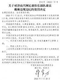 中國足協連開兩張罰單！一球員被停賽5場、罰款5萬