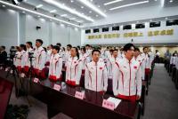 杭州亞運會中國體育代表團成立，湘籍運動員張博恒作表態發言